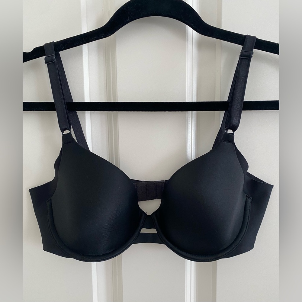 Warners Blissful Benefits Side Smoothing Underwire Bra 34 B Black